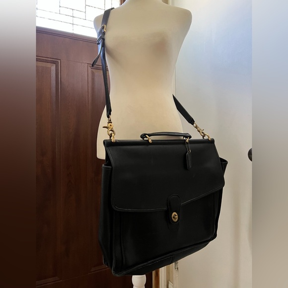 1980's Coach Vintage Lexington Messenger Briefcase Shoulder Bag - Picture 2 of 14